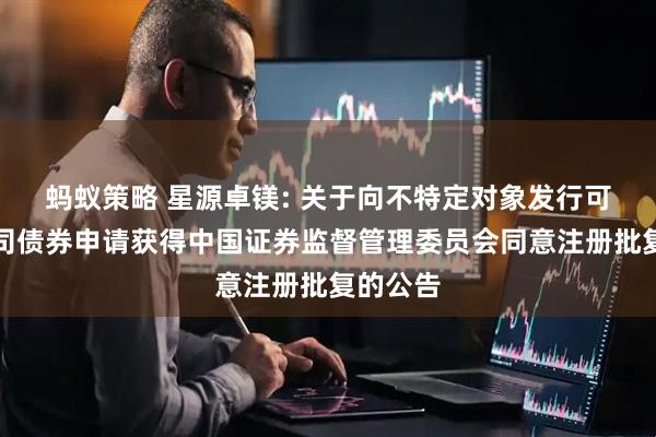 蚂蚁策略 星源卓镁: 关于向不特定对象发行可转换公司债券申请获得中国证券监督管理委员会同意注册批复的公告